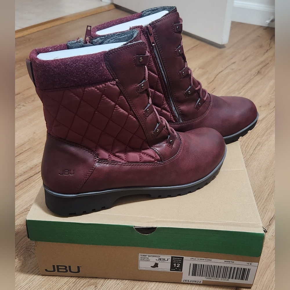 JBU by Jambu Women's Summit Waterproof Boots - Burgundy, Size 12